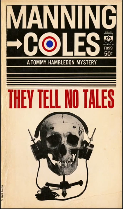 Book cover design for 'They tell no tales.'