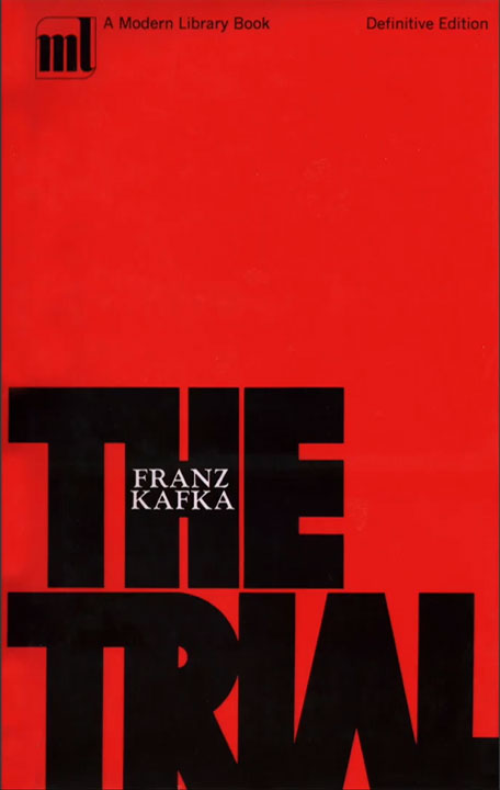 Book cover design for Kafka, 'The Traial.'