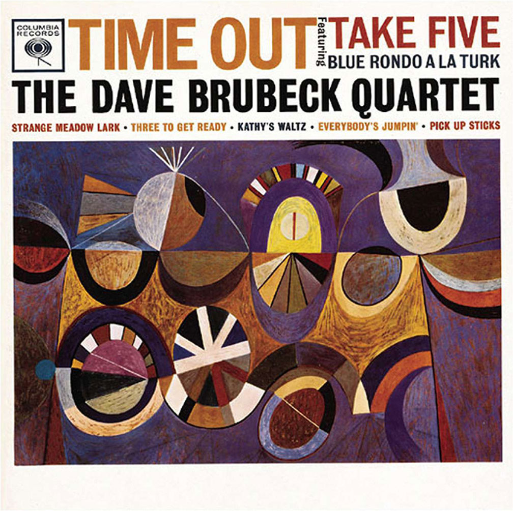 Album cover for Dave Brubeck Quartet, 'Time out.' Released in 1959.