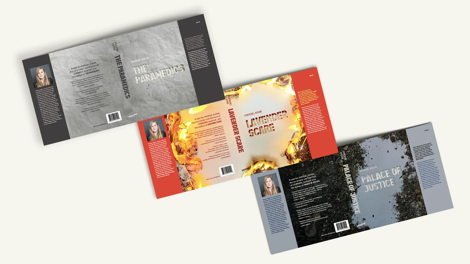 Three dustcovers for books from the criminal spin-off publication.